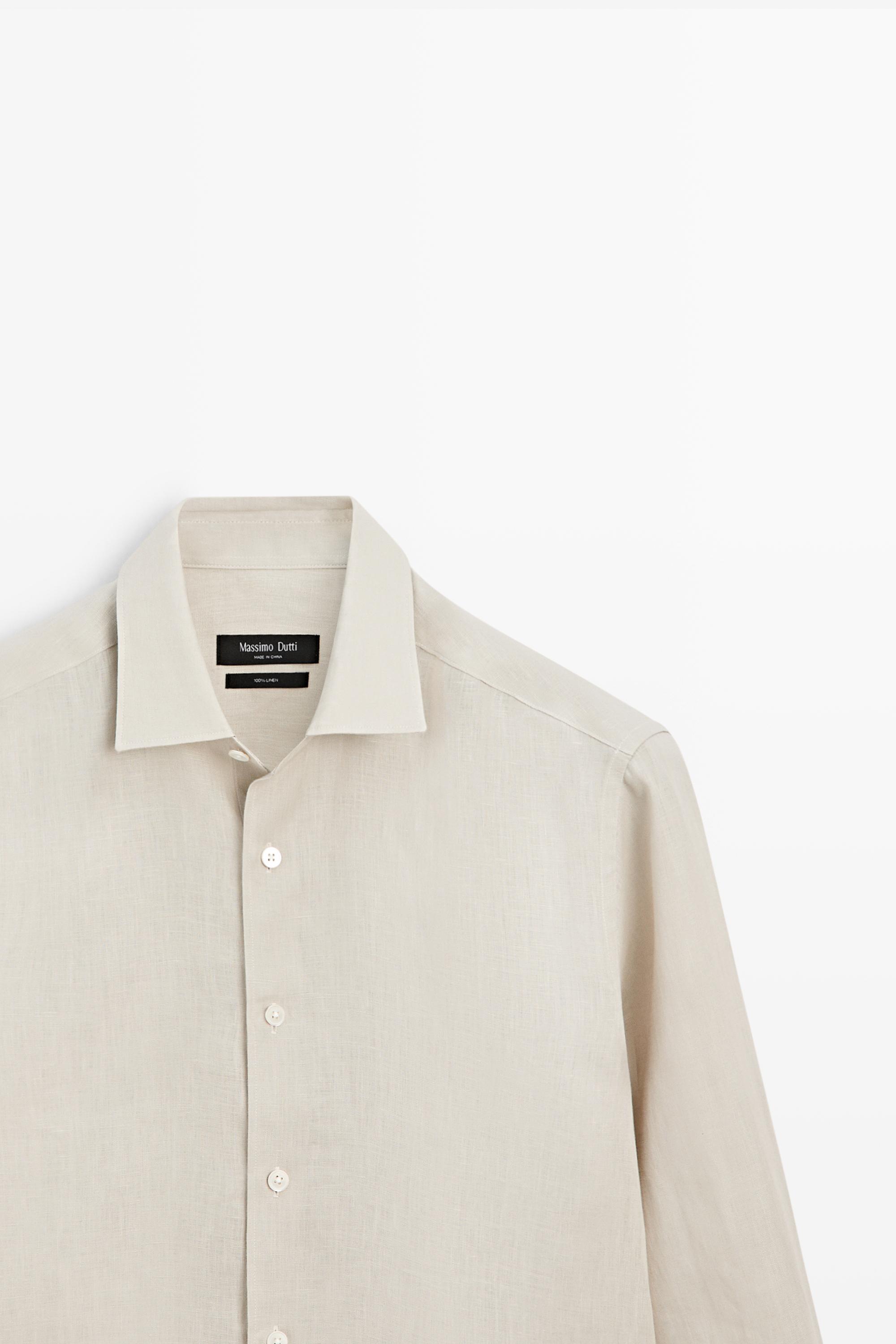 Regular fit 100% extra-fine linen shirt